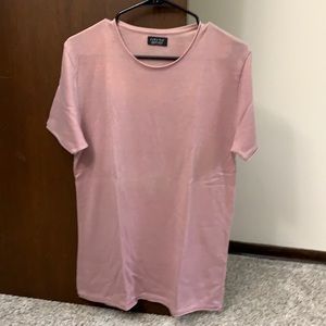 Zara Man knit T-shirt in Light Pink, Size M